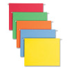 Colored Hanging File Folders With 1/5 Cut Tabs, Letter Size, 1/5-Cut Tabs, Assorted Bright Colors, 25/Box