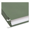 Hanging Pockets With Full-Height Gusset, 1 Section, 1.75" Capacity, Legal Size, Standard Green, 25/Box