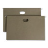 100% Recycled Hanging Pockets With Full-Height Gusset, 1 Section, 3.5" Capacity, Legal Size, Standard Green, 10/Box