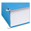 Hanging Pockets With Full-Height Gusset, 1 Section, 3" Capacity, Legal Size, 1/5-Cut Tabs, Sky Blue, 25/Box