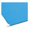 Hanging Pockets With Full-Height Gusset, 1 Section, 3" Capacity, Legal Size, 1/5-Cut Tabs, Sky Blue, 25/Box