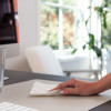 Vegan Leather Desk Pads, 36" x 17", Sandstone
