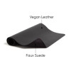 Vegan Leather Desk Pads, 36" x 17", Charcoal