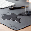 Vegan Leather Desk Pads, 36" x 17", Charcoal