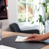 Vegan Leather Desk Pads, 36" x 17", Charcoal