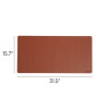 Vegan Leather Desk Pads, 31.5" x 15.7", Brown
