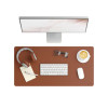 Vegan Leather Desk Pads, 31.5" x 15.7", Brown