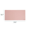 Vegan Leather Desk Pads, 31.5 x 15.7, Light Pink