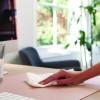 Vegan Leather Desk Pads, 31.5" x 15.7", Light Pink