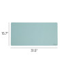 Vegan Leather Desk Pads, 31.5" x 15.7", Light Blue