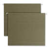 Box Bottom Hanging File Folders, 2" Capacity, Letter Size, Standard Green, 25/Box