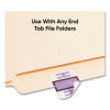 A-Z Color-Coded End Tab Filing Labels, H, 1 X 1.25, White, 500/Roll