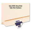A-Z Color-Coded End Tab Filing Labels, G, 1 X 1.25, White, 500/Roll