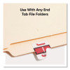 A-Z Color-Coded End Tab Filing Labels, J, 1 X 1.25, White, 500/Roll