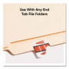 A-Z Color-Coded End Tab Filing Labels, V, 1 X 1.25, White, 500/Roll