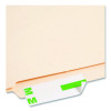Alphaz Color-Coded First Letter Combo Alpha Labels, M/z, 1.16 X 3.63, Light Green/White, 5/Sheet, 20 Sheets/Pack