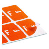 Alphaz Color-Coded Second Letter Alphabetical Labels, F, 1 X 1.63, Orange, 10/Sheet, 10 Sheets/Pack