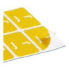Alphaz Color-Coded Second Letter Alphabetical Labels, J, 1 X 1.63, Yellow, 10/Sheet, 10 Sheets/Pack