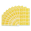 Alphaz Color-Coded Second Letter Alphabetical Labels, W, 1 X 1.63, Yellow, 10/Sheet, 10 Sheets/Pack