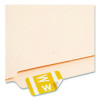 Alphaz Color-Coded Second Letter Alphabetical Labels, W, 1 X 1.63, Yellow, 10/Sheet, 10 Sheets/Pack
