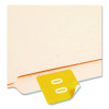 Numerical End Tab File Folder Labels, 0, 1.5 X 1.5, Yellow, 250/Roll