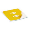Numerical End Tab File Folder Labels, 0, 1.5 X 1.5, Yellow, 250/Roll