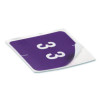 Numerical End Tab File Folder Labels, 3, 1.5 X 1.5, Purple, 250/Roll