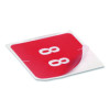 Numerical End Tab File Folder Labels, 8, 1.5 X 1.5, Red, 250/Roll