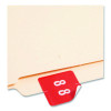 Numerical End Tab File Folder Labels, 8, 1.5 X 1.5, Red, 250/Roll
