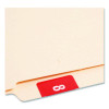 Numerical End Tab File Folder Labels, 8, 1.5 X 1.5, Red, 250/Roll