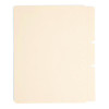 Self-Adhesive Folder Dividers For Top/End Tab Folders, Punched For Two-Prong Fasteners, Letter Size, Manila, 100/Box