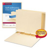 Self-Adhesive Folder Dividers For Top/End Tab Folders, Punched For Two-Prong Fasteners, Letter Size, Manila, 100/Box