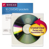 Self-Adhesive Cd/Diskette Pockets, Clear, 10/Pack