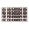Yearly End Tab File Folder Labels, 15, 0.75 X 1.5, Black, 500/Roll