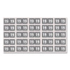 Yearly End Tab File Folder Labels, 19, 0.75 X 1.5, Gray, 500/Roll