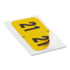 Year 2021 End Tab Folder Labels, 1.5 X 0.75, Yellow/Black, 500 Labels/Roll