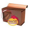 Tuff Expanding Wallet, 21 Sections, Elastic Cord Closure, 1/21-Cut Tabs, Legal Size, Redrope