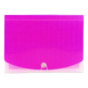Poly Expanding Folders, 12 Sections, Cord/Hook Closure, 1/6-Cut Tabs, Letter Size, Pink/Clear