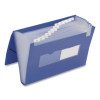 Expanding File With Color Tab Inserts, 9" Expansion, 12 Sections, Elastic Cord Closure, 1/12-Cut Tabs, Letter Size, Blue
