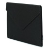 Soft Touch Cloth Expanding Files, 2" Expansion, 1 Section, Snap Closure, Letter Size, Black