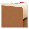 Redrope Drop Front File Pockets With 2/5-Cut Guide Height Tabs, 1.75" Expansion, Letter Size, Redrope, 25/Box