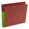 Redrope Drop-Front End Tab File Pockets, Fully Lined 6.5" High Gussets, 3.5" Expansion, Letter Size, Redrope/Green, 10/Box