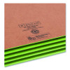 Redrope Drop-Front End Tab File Pockets, Fully Lined 6.5" High Gussets, 3.5" Expansion, Letter Size, Redrope/Green, 10/Box