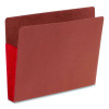 Redrope Drop-Front End Tab File Pockets, Fully Lined 6.5" High Gussets, 3.5" Expansion, Letter Size, Redrope/Red, 10/Box