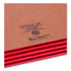 Redrope Drop-Front End Tab File Pockets, Fully Lined 6.5" High Gussets, 3.5" Expansion, Letter Size, Redrope/Red, 10/Box