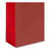 Redrope Drop-Front End Tab File Pockets, Fully Lined 6.5" High Gussets, 3.5" Expansion, Letter Size, Redrope/Red, 10/Box