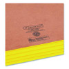 Redrope Drop-Front End Tab File Pockets, Fully Lined 6.5" High Gussets, 3.5" Expansion, Letter Size, Redrope/Yellow, 10/Box