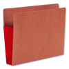 Redrope Drop-Front End Tab File Pockets, Fully Lined 6.5" High Gussets, 5.25" Expansion, Letter Size, Redrope/Red, 10/Box