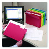 Colored File Pockets, 3.5" Expansion, Letter Size, Assorted Colors, 25/Box