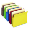 Colored File Pockets, 3.5" Expansion, Letter Size, Assorted Colors, 25/Box